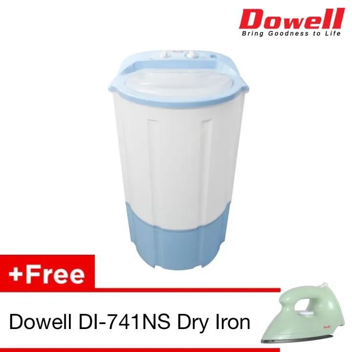 Dowell WM750 Single Tub Washing Machine free Dowell Dry Iron DI741NS Lazada PH