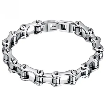 Unisex Stainless Steel Motorcycle Biker Chain Bracelet