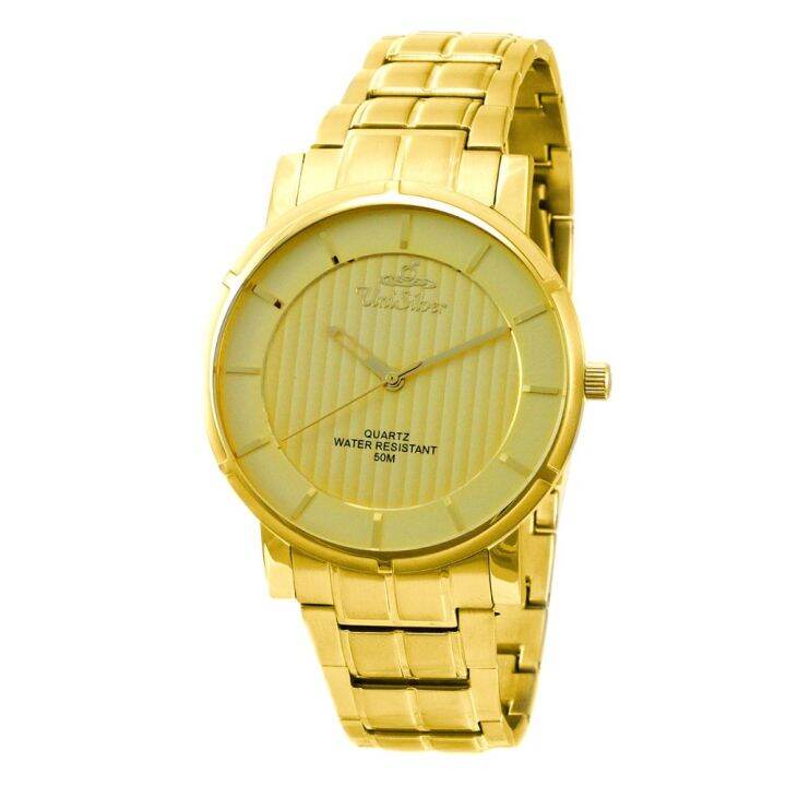 UniSilver TIME Zenturia Pair Men's Gold Analog Stainless Steel Watch ...