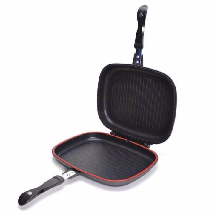 BIG Heavy Duty Dessini 36cm Double Sided Grill Pan with FREE Extra
