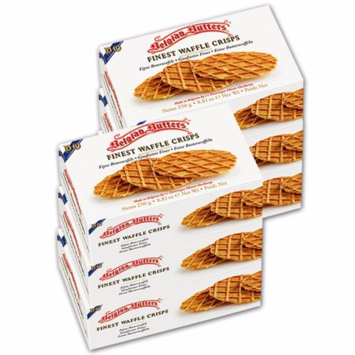 Belgian Butters Finest Waffle Crisps 6 Pack (250g per pack) Lazada PH