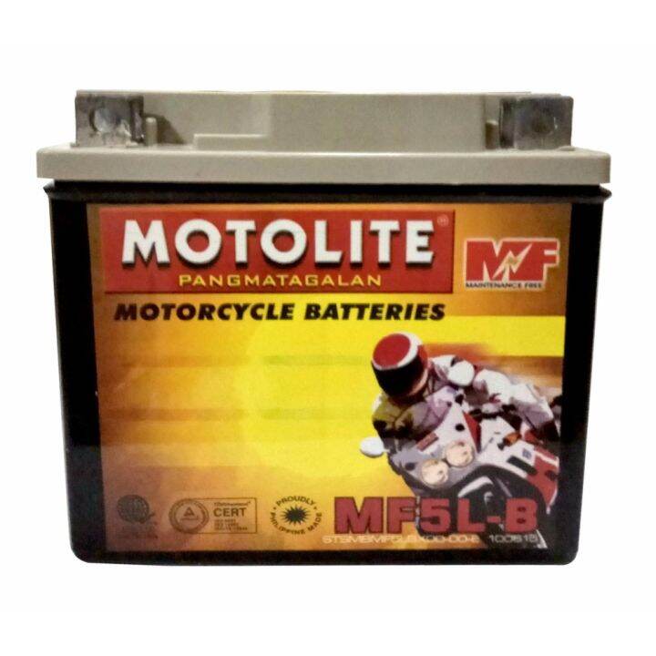 MOTOLITE Motorcycle Battery MFB5L ( YTX5L ) Maintenance Free Lazada PH