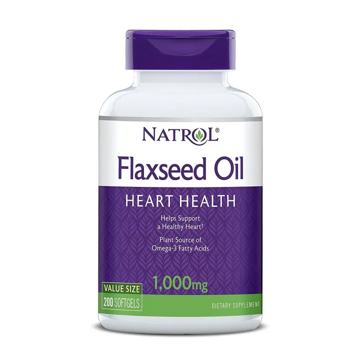 Natrol Omega3 1,000mg Flax Seed Oil Softgels, 200 Count Lazada PH