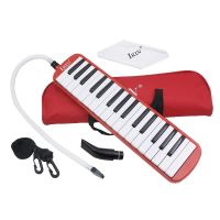 เปียโน 32 คีย์ melodica ดนตรีสำหรับเด็กเริ่มต้นเด็กของขวัญกับกระเป๋าสีแดง - INTL