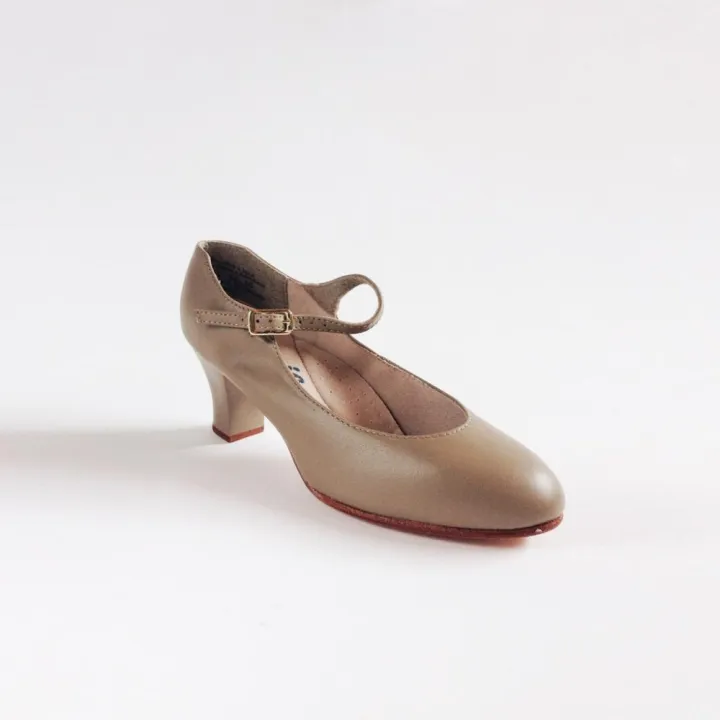 Capezio Student Footlight 2 inch Heel Character Shoes Wide (Tan ...