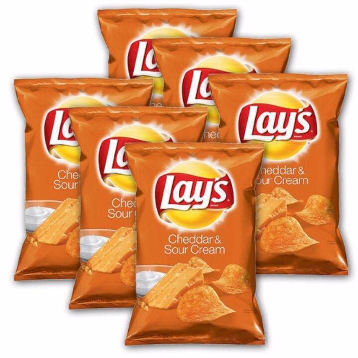 Lays Cheddar And Sour Cream Flavored Potato Chips 6 Pack 1842g Per Pack Lazada Ph 1682