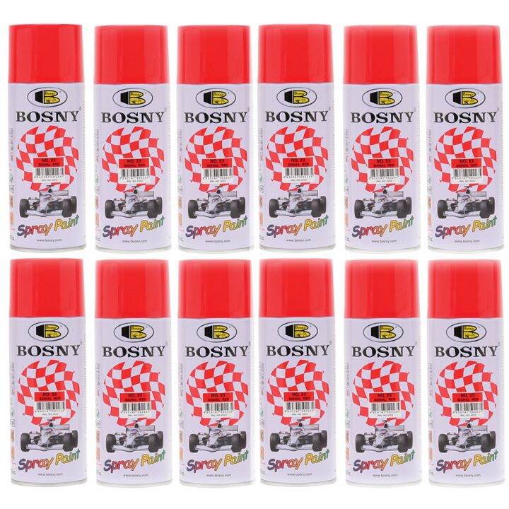 Bosny Spray Paint No. 23 Signal red Ordinary Color 1 Box X 12 cans ...