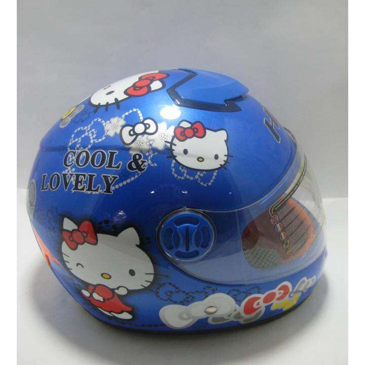 HNJ 616A Kid Motorcycle Helmet Hello Kitty Blue Lazada PH