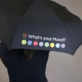 Rappler XChange Mood Meter Collection Umbrella (Black). 