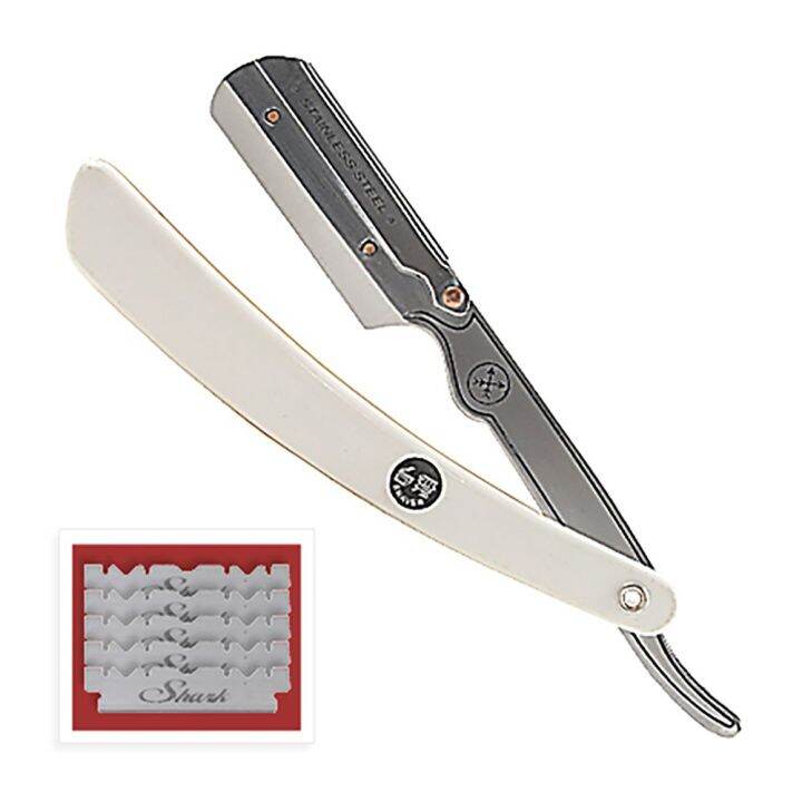 Parker SRW Barber/Straight Razor and 5 Shark Super Stainless Blades