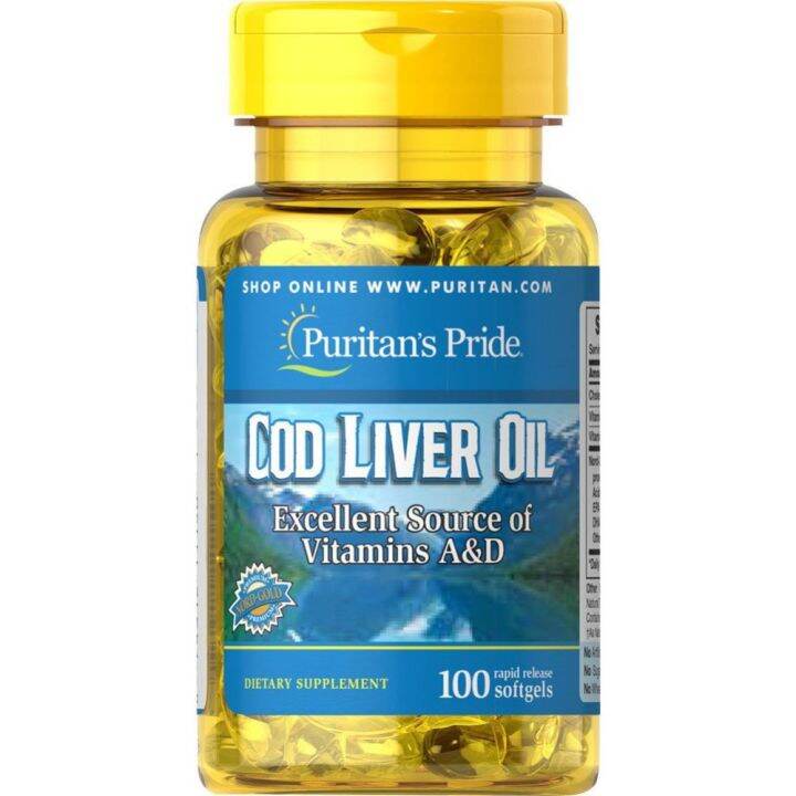 Puritan's Pride Cod Liver Oil, 100 Softgels Lazada PH