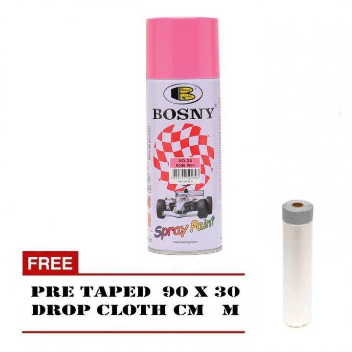 No. 30 Pink Spray Paint Ordinary Color with Free PreTape Drop Cloth 90