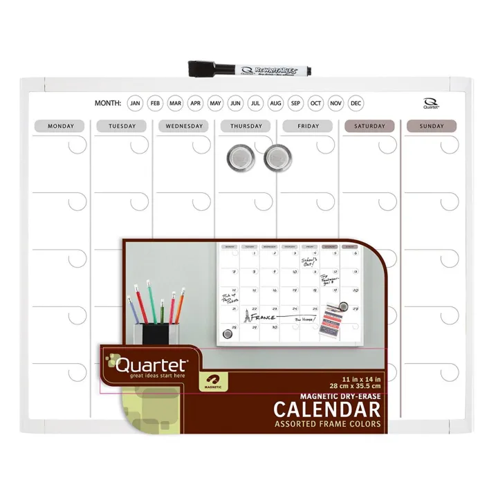 QUARTET Whiteboard Calendar 11" x 14" (MHOP1114) Lazada PH