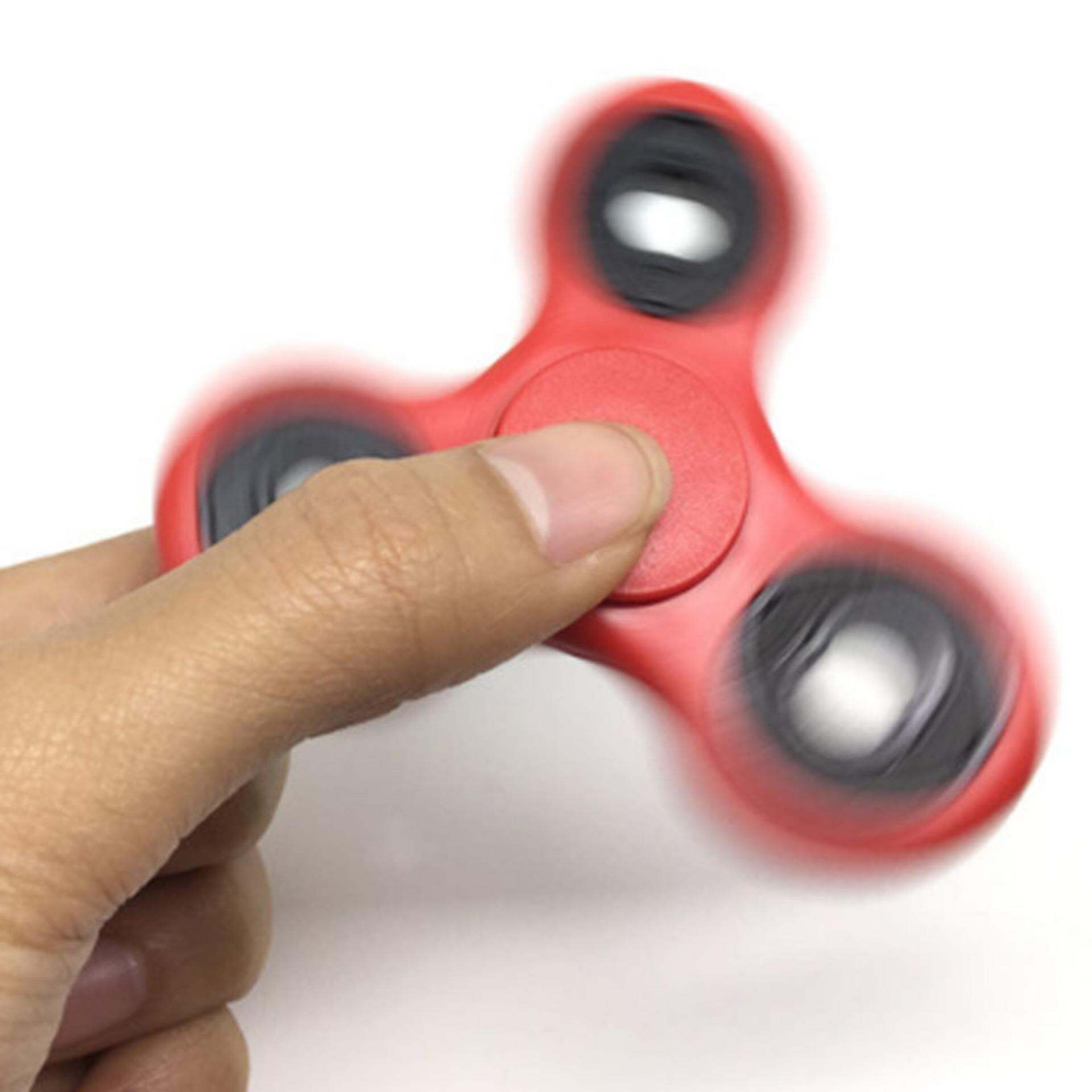 HAND SPINNER TRI FIDGET TOY CERAMIC BALL EDC STOCKING STUFFER FOR KIDS ADULT 