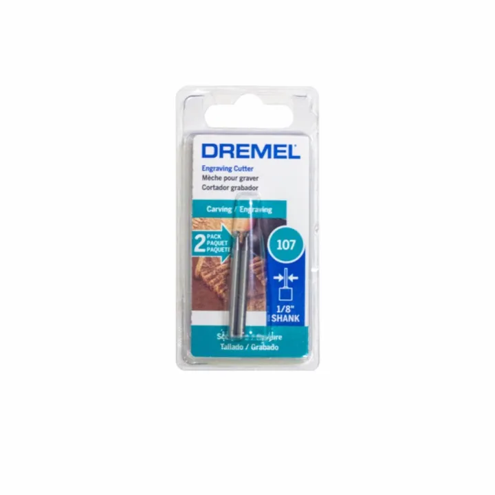 Dremel 107 3/32" Tungsten Engraving Cutter for Dremel Rotary Tools (2