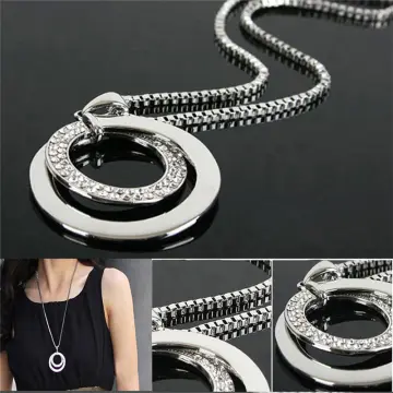 Shop Rhinestone 925 Silver Necklace with great discounts and prices online  - Mar 2024