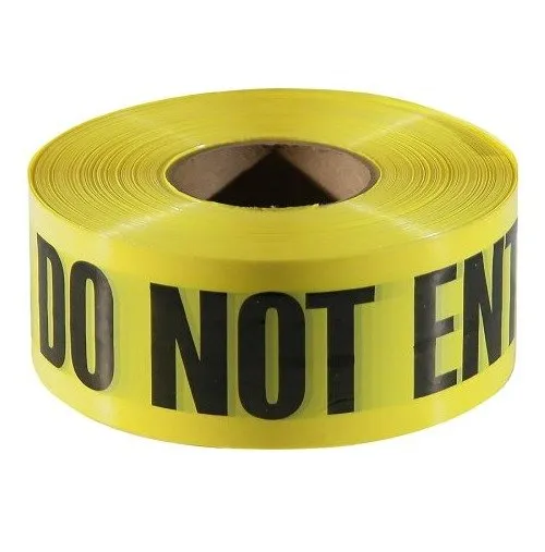 Barricade CAUTION DO NOT ENTER Tape- Yellow with Black Ink-1000-Feet by ...