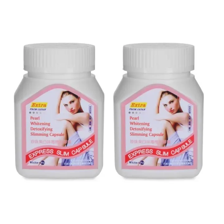 Effective Slimming And Whitening Capsule Japan Extra pearl Slimming and Whitening 400mg Capsules, Bottle of 30