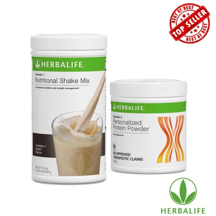 Herbalife Healthy Slimming Shake Combo (Cookies and Cream & Protein ...