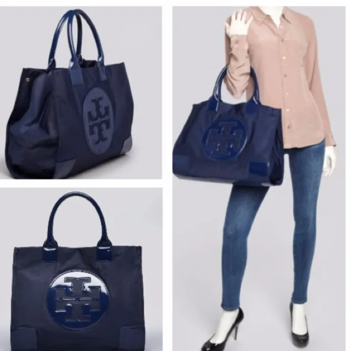 Tory Burch Nylon Ella Tote Bag (Blue) | Lazada PH
