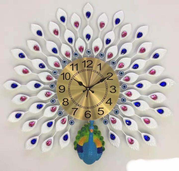 High End Luxury Peacock living room wall clock Lazada PH