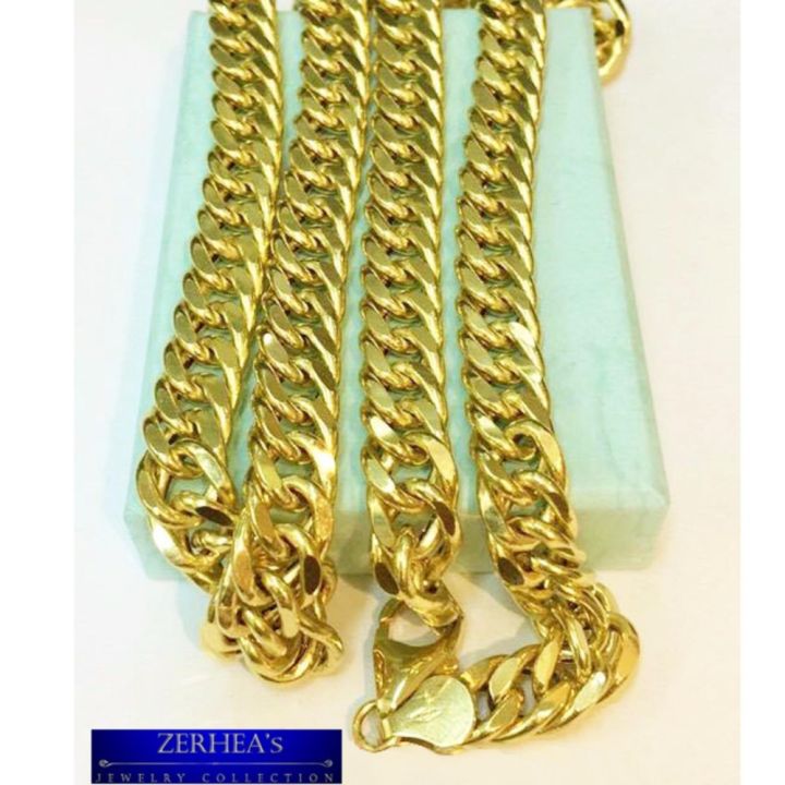 ZERHEA's Heavy Weigh Solid Kadena Necklace 18k | Lazada PH