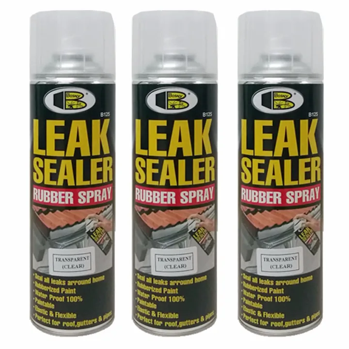 Bosny Leak Sealer (Clear) 600 cc 3 Cans Lazada PH
