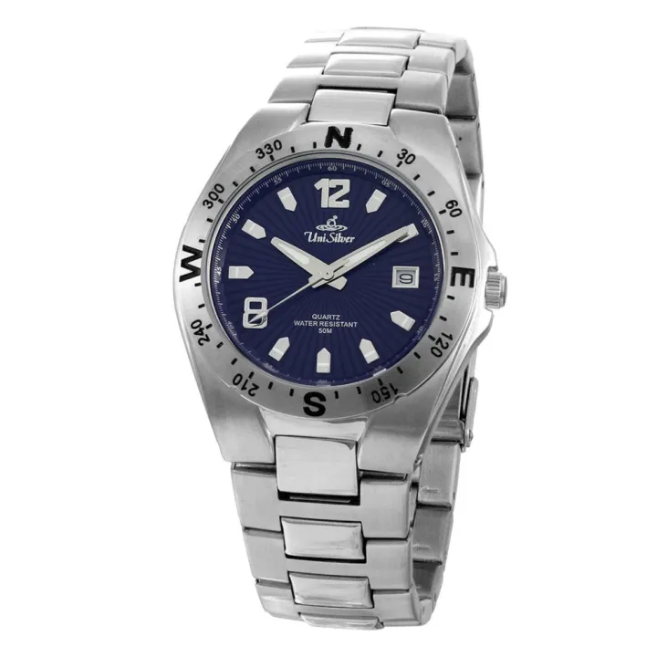 UniSilver TIME Cyclic Trekker Men's Silver / Navy Blue Analog Stainless Steel Watch KW10181103