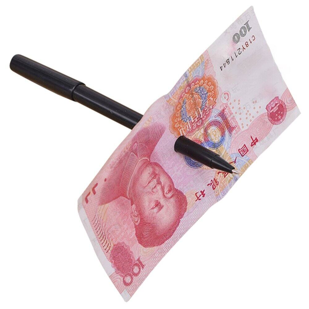Close Up Magic Pen Penetration Through Paper Dollar Bill Money Tricks Tool 