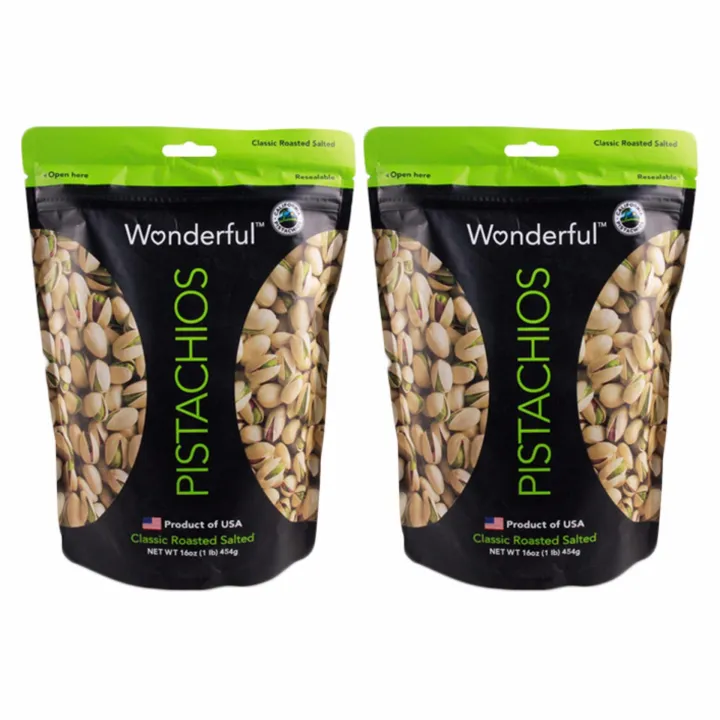 Wonderful Pistachios Classic Roasted & Salted 454g, Set Of 2 | Lazada PH