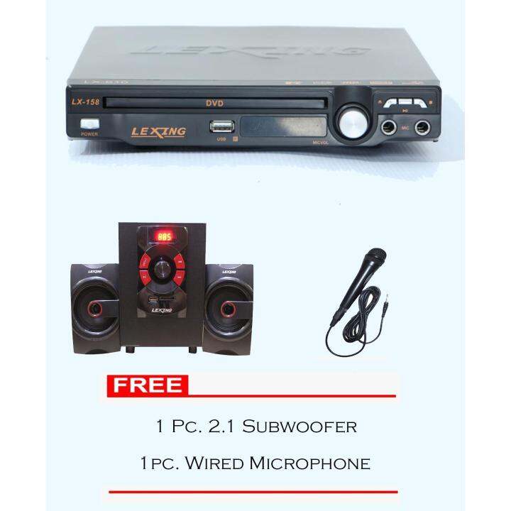 Mini Karaoke DVD player 610 With 2.1 LX518 subwoofer Lazada PH