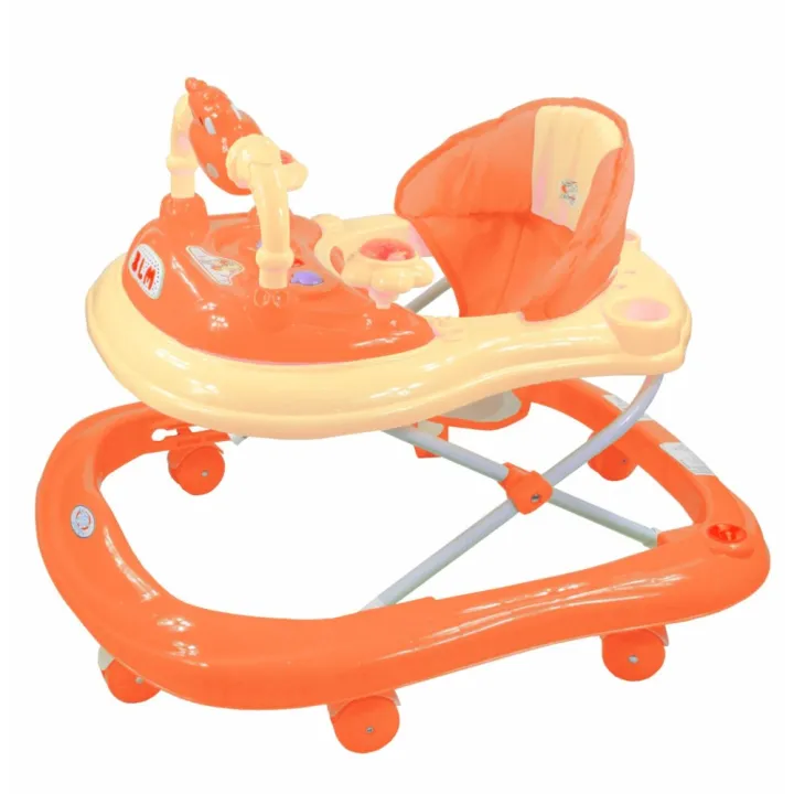 Musical 8-Wheeled Baby Walker (Orange) | Lazada PH