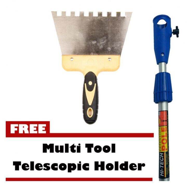 Hitech 7 Inch Cement Tile Adhesive Spreader/Scrapper Large Teeth with
