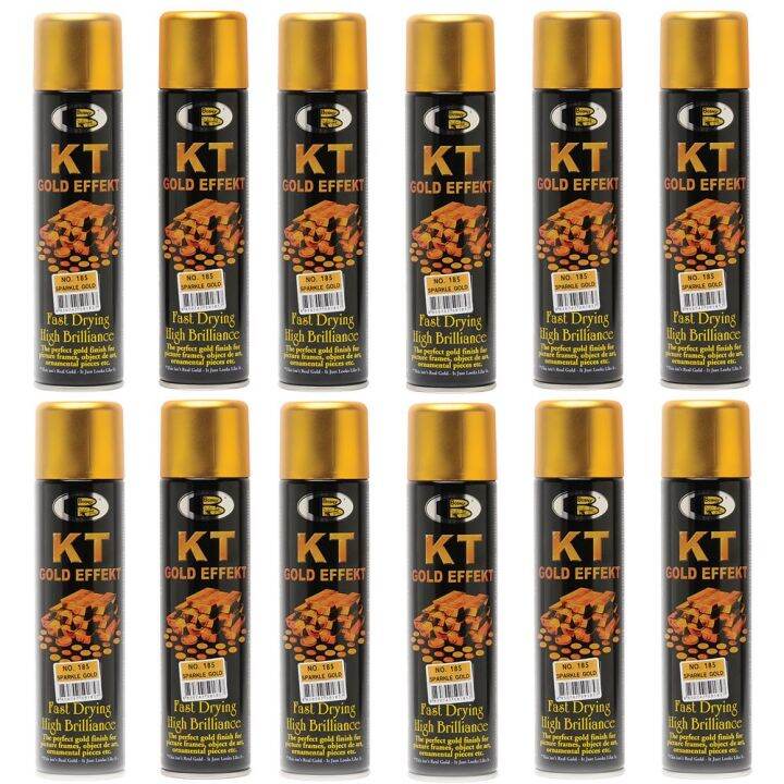 Bosny Spray Paint KT Gold No. 185 Sparkle Gold 1 Box X 12 Cans | Lazada PH