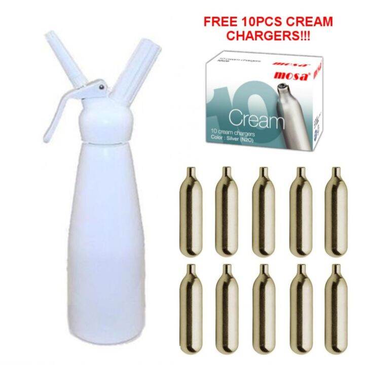 MOSA Whipped Cream Dispenser 1Pint 500ml Aluminum Whipped Cream