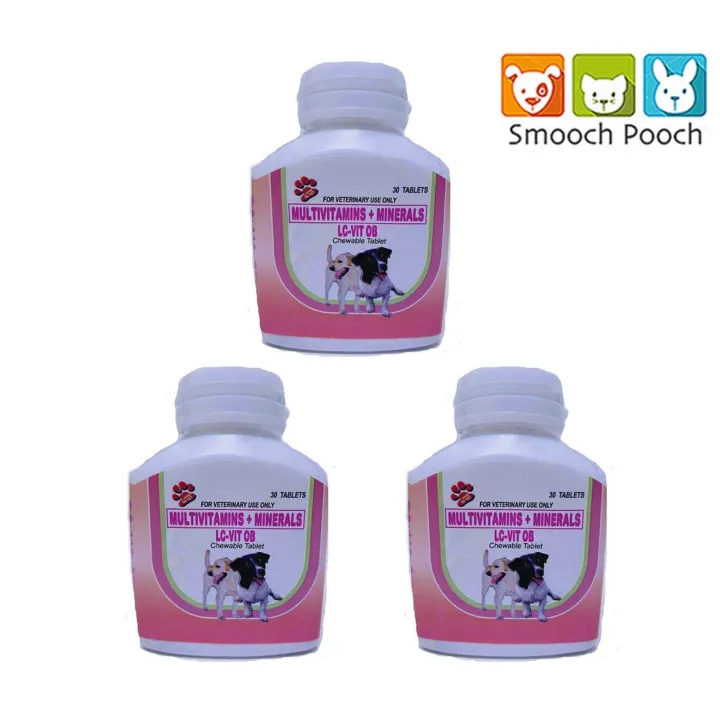 LCVIT OB Multivitamins Plus Minerals Chewable Tablets for Pets 30 Tablets (Set of 3) Lazada PH