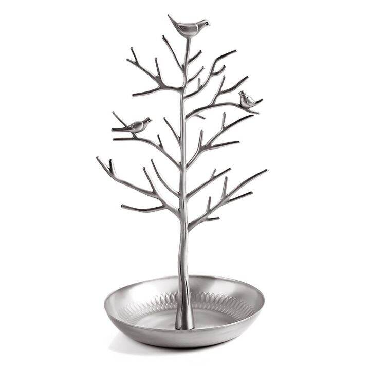 Antique Metal Birds Tree Jewelry Display Stand Earring Bracelet Ring