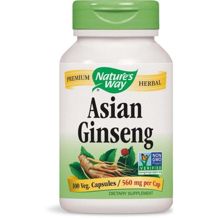Nature's Way Ginseng, Asian, 100 Capsules, 560 mg (Packaging May Vary