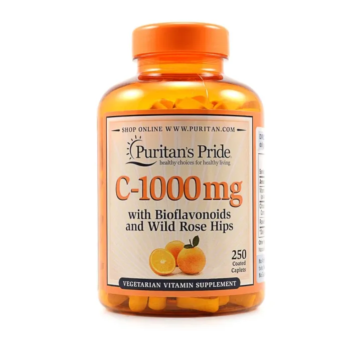 Puritan's Pride Vitamin C-1000 mg with Bioflavonoids and Wild Rose Hips ...