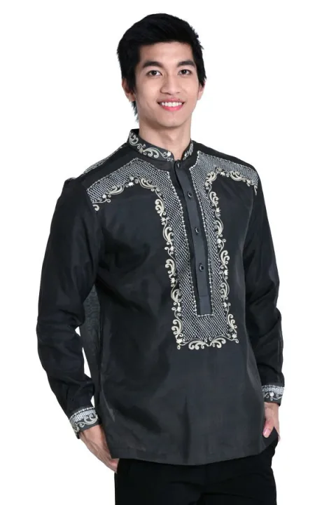 Titan Barong of Lumban Classic Collection Jusi Barong (Black) | Lazada PH