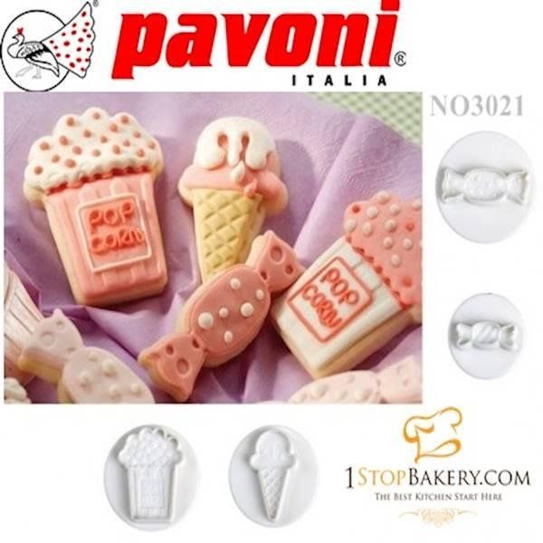 Pavoni No3021 Dough Cutter Kit Sweets 4 Pcs