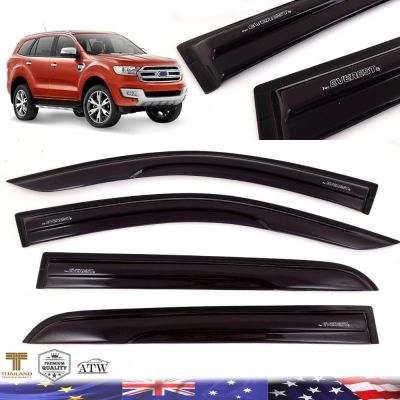 กันสาด 4 ประตู สีดำสำหรับรถ Ford Everest SUV ปี 2015-2017