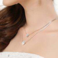 Kuhong เงินที่เป็นเอกลักษณ์คู่สร้อยคอจี้มุก Necklet-นานาชาติ