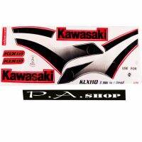 สติ๊กเกอร์ติดรถมอเตอร์ไซด์ สำหรับ KAWASAKI KLX110 สีแดง