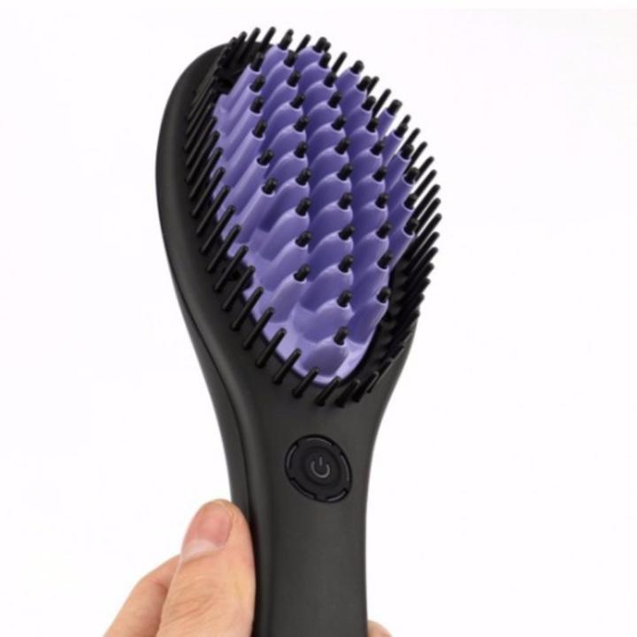 dafni-แปรงหวีไฟฟ้าผมตรง-ปล่อยประจุอิออน-รุ่น-ionic-ซีแปรงหวีทำจากวัสดุชั้นดี-thermo-rubber-สีดำ