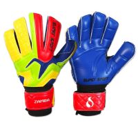 SUPER SPORT ถุงมือโกล์ว ฟุตบอล ฟิงเกอร์เซฟ Goal Keeper Gloves Fingersave รุ่น Zamba GN-RD (เขียว-แดง)