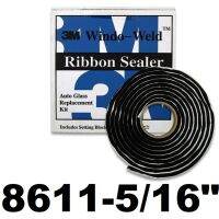 3M 08611 กาวเส้นติดกระจกรถยนต์ ขนาด 5/16 นิ้ว ยาว15 ฟุต Window-Weld Round Ribbon Sealer