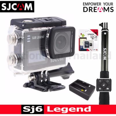 SJCAM SJ6 LEGEND 4K 16Mp เมนูไทย (BLACK) + Kingston 32GB + DualCharger + RemoteSelfie (รับประกัน 1ปี)