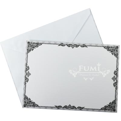 Fumi การ์ดงานศพ ฌาปนกิจศพ การ์ดเปล่า หน้าเดียวพร้อมซอง 5x7 นิ้ว 100 ชุด