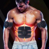 แผ่นกระตุ้นบริหารกล้ามเนื้อ เครื่องกระตุ้นบริหารกล้ามเนื้อ FitnessTrainingGear Muscle EMS Stimulator Abdominal Muscle Exerciser Body Slimming Toning Fitness Training Gear Abs Fit Training Belt Smart Wireles